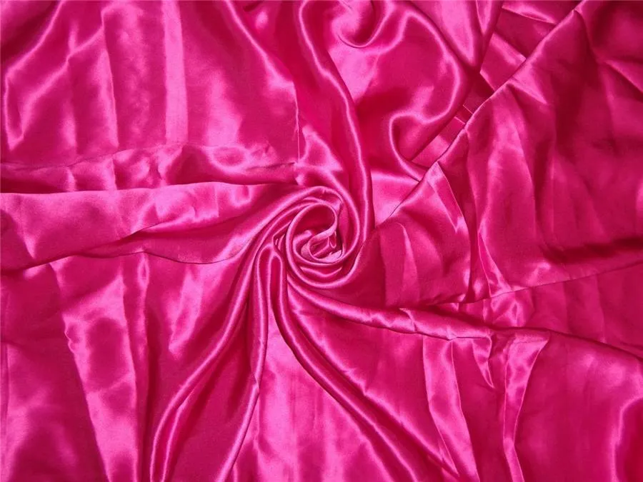 100% PURE SILK SATIN FABRIC 120 GRAMS HOT PINK colour 54&quot; wide