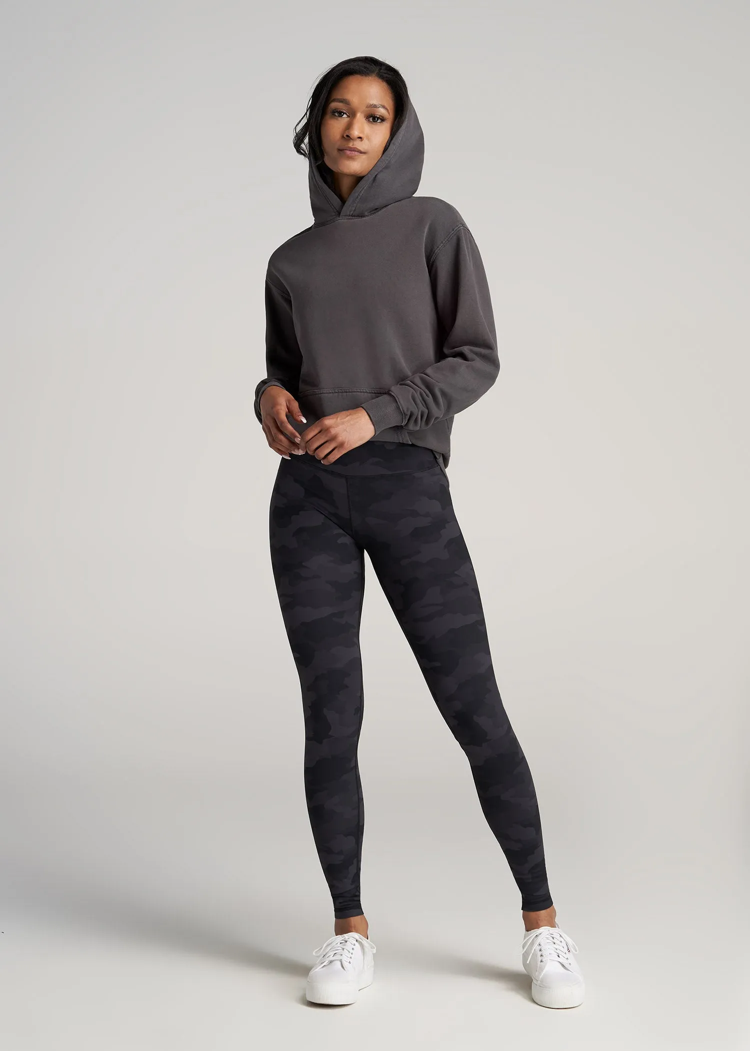 AT Balance High-Rise Leggings for Tall Women in Grey Camo