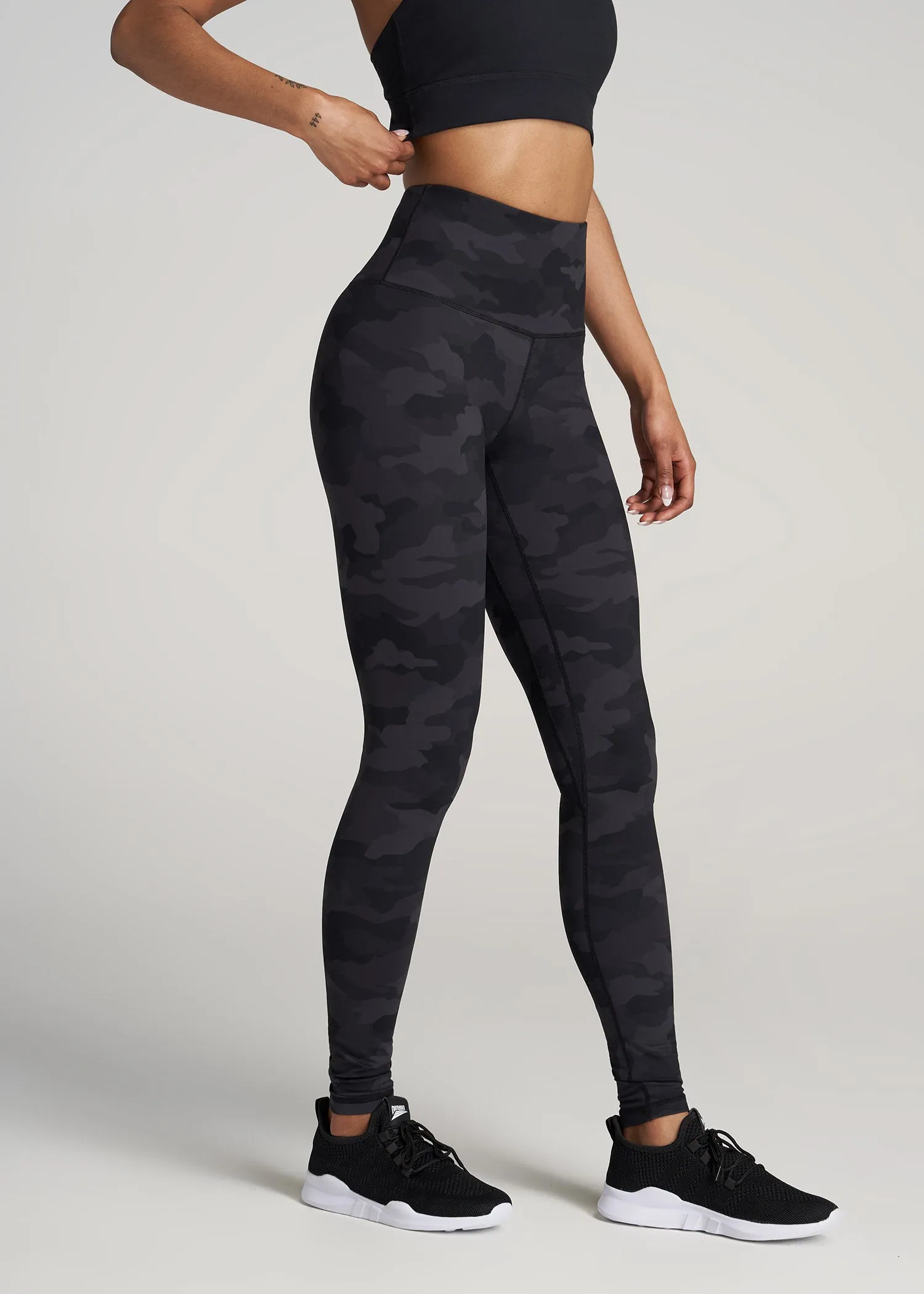 AT Balance High-Rise Leggings for Tall Women in Grey Camo