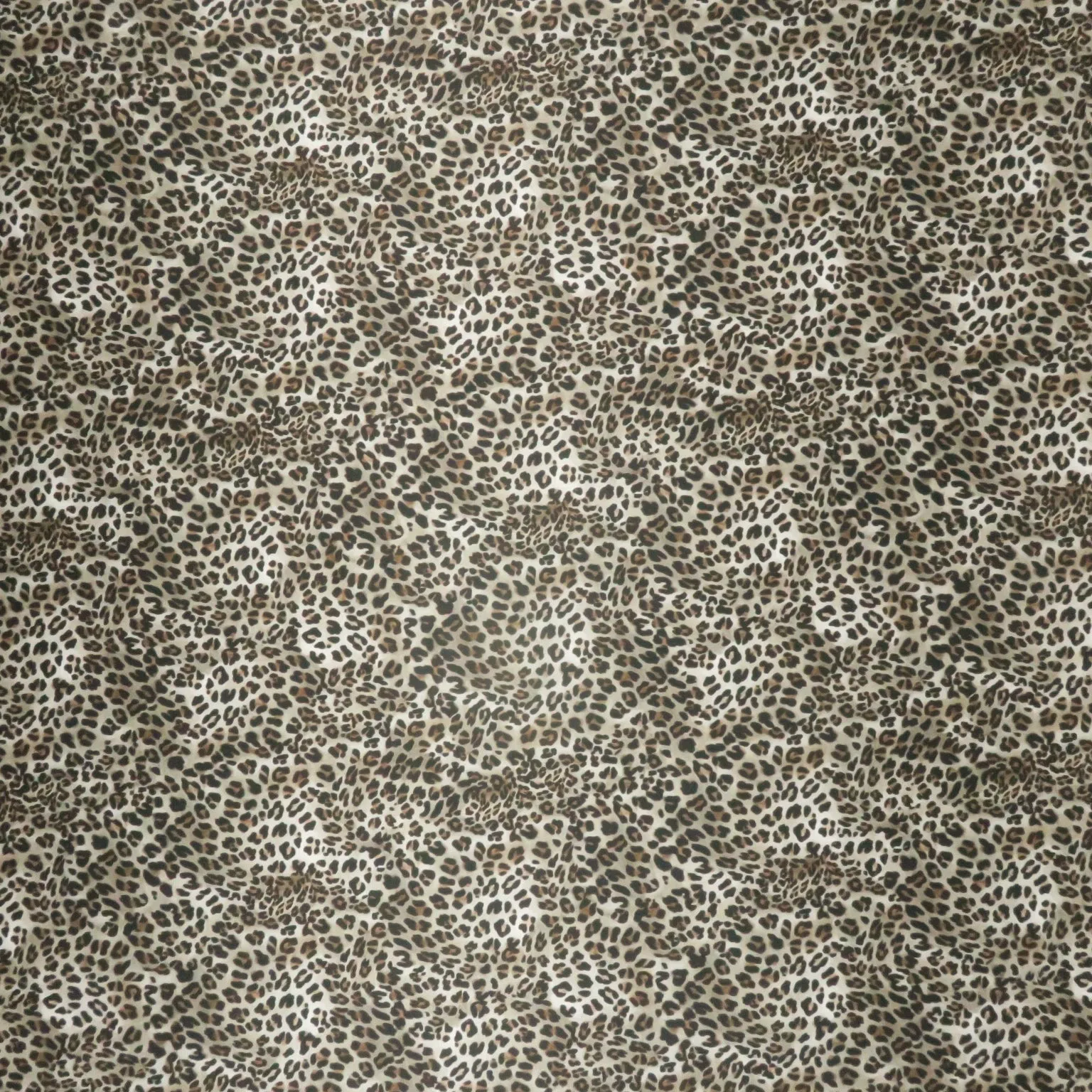 Cheetah Brown Stretch Printed Satin Silk Fabric