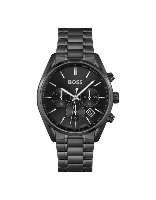 Hugo Boss Men’s Chronograph Quartz Stainless Steel Black Dial 44mm Watch 1513960