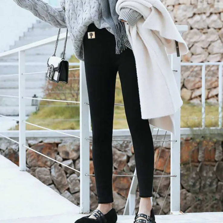 Plus velvet thick high-waist leggings