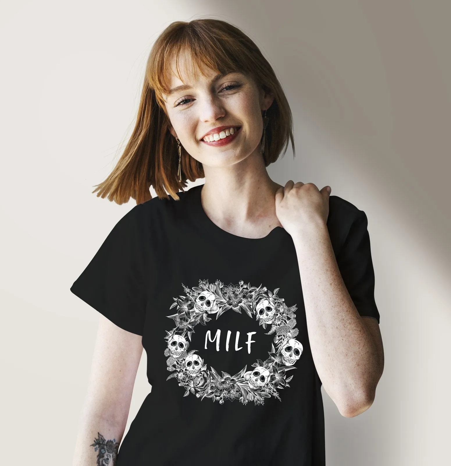 T-Shirt Damen - Milf - Skull Statement